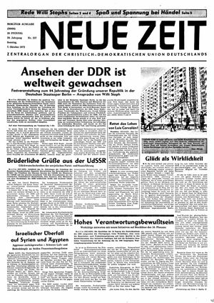 Neue Zeit Online-Archiv vom 07.10.1973