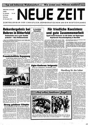 Neue Zeit Online-Archiv vom 28.11.1973