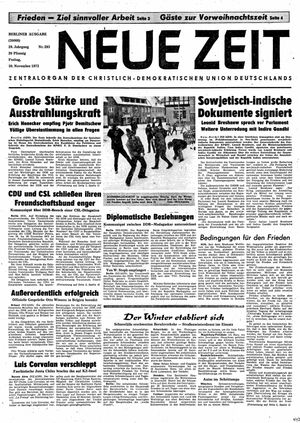 Neue Zeit Online-Archiv vom 30.11.1973