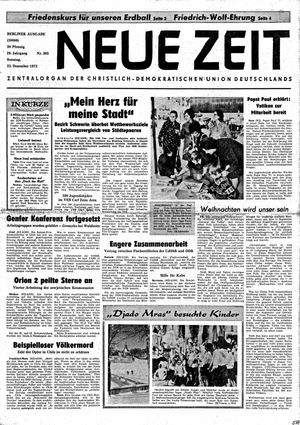 Neue Zeit Online-Archiv vom 23.12.1973