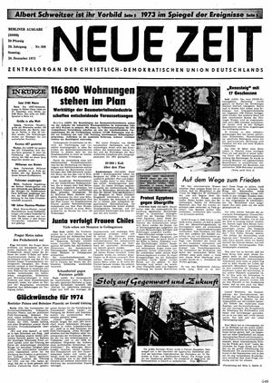 Neue Zeit Online-Archiv vom 30.12.1973