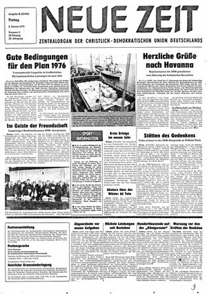 Neue Zeit Online-Archiv vom 02.01.1976