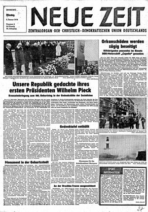 Neue Zeit Online-Archiv vom 05.01.1976