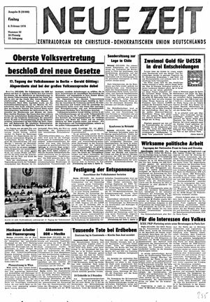 Neue Zeit Online-Archiv vom 06.02.1976
