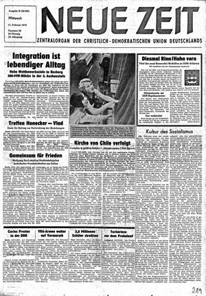 Neue Zeit Online-Archiv vom 11.02.1976