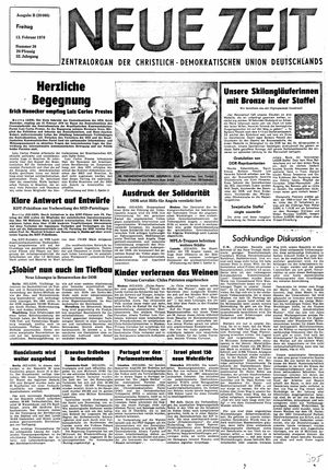 Neue Zeit Online-Archiv vom 13.02.1976