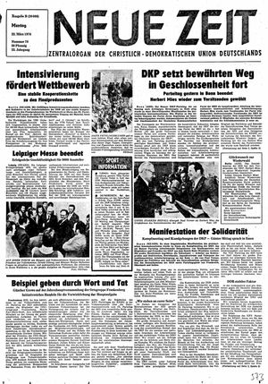 Neue Zeit Online-Archiv vom 22.03.1976