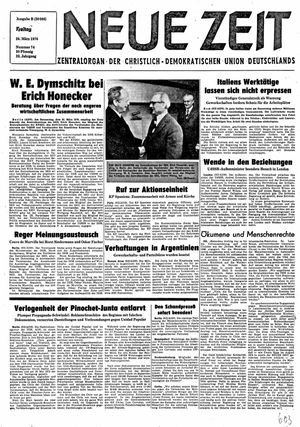 Neue Zeit Online-Archiv vom 26.03.1976