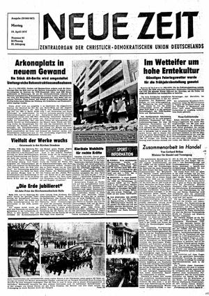 Neue Zeit Online-Archiv vom 19.04.1976