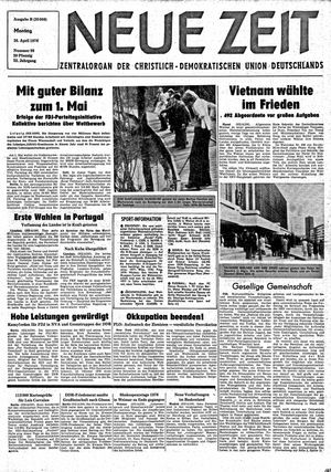 Neue Zeit Online-Archiv on Apr 26, 1976