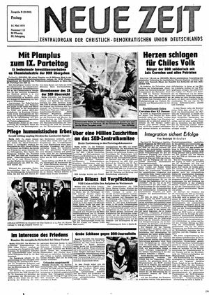 Neue Zeit Online-Archiv on May 14, 1976