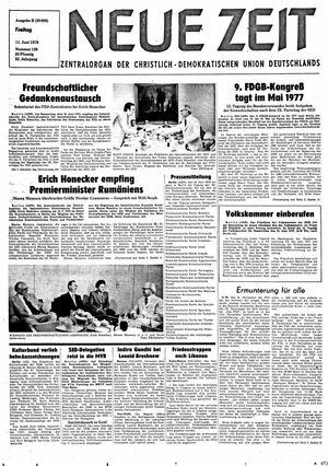 Neue Zeit Online-Archiv vom 11.06.1976
