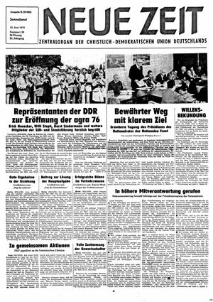 Neue Zeit Online-Archiv vom 12.06.1976