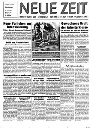 Neue Zeit Online-Archiv vom 17.06.1976