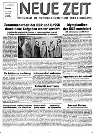 Neue Zeit Online-Archiv vom 22.06.1976