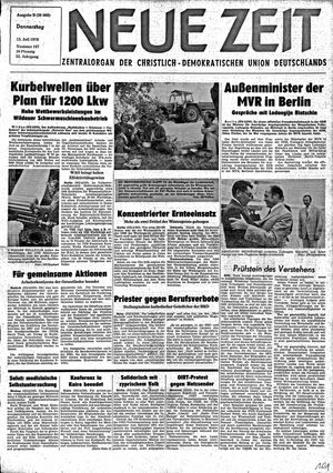 Neue Zeit Online-Archiv vom 15.07.1976