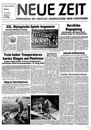 Neue Zeit Online-Archiv vom 19.07.1976