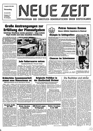 Neue Zeit Online-Archiv vom 22.07.1976