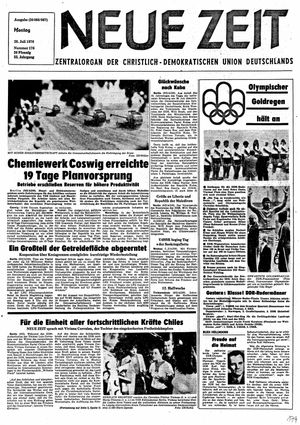 Neue Zeit Online-Archiv vom 26.07.1976