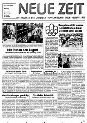 Neue Zeit Online-Archiv vom 30.07.1976