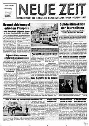 Neue Zeit Online-Archiv vom 26.08.1976