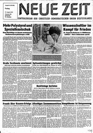 Neue Zeit Online-Archiv vom 27.08.1976