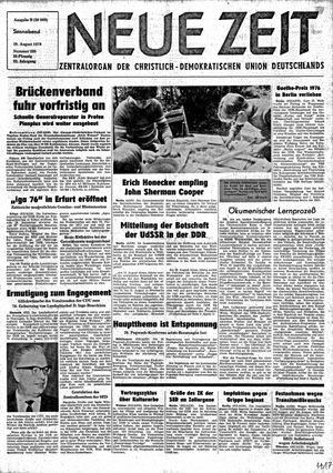 Neue Zeit Online-Archiv vom 28.08.1976