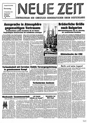 Neue Zeit Online-Archiv vom 09.09.1976