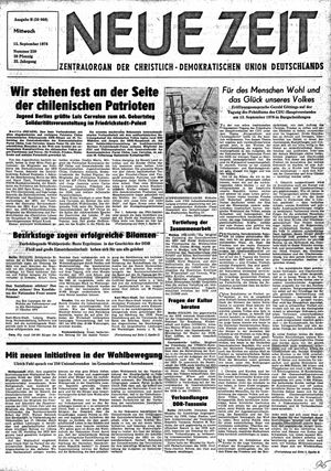 Neue Zeit Online-Archiv vom 15.09.1976