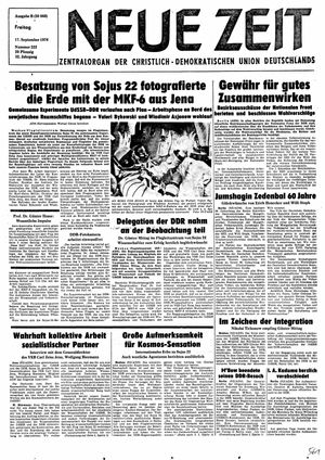 Neue Zeit Online-Archiv vom 17.09.1976