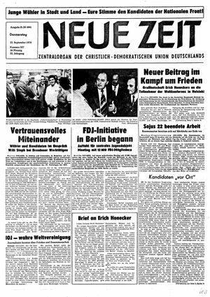 Neue Zeit Online-Archiv on Sep 23, 1976