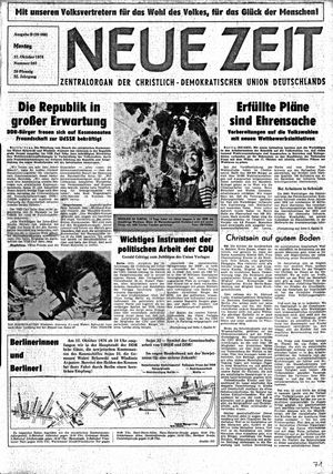 Neue Zeit Online-Archiv vom 11.10.1976