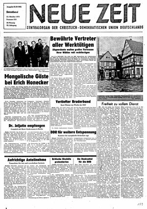 Neue Zeit Online-Archiv vom 23.10.1976