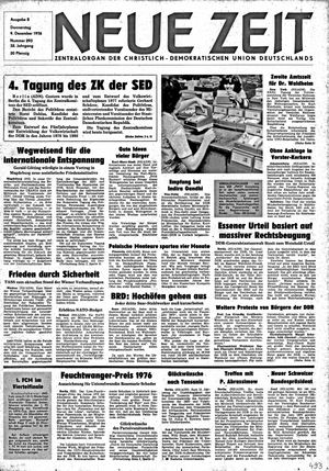 Neue Zeit Online-Archiv vom 09.12.1976