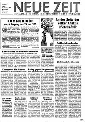 Neue Zeit Online-Archiv vom 10.12.1976