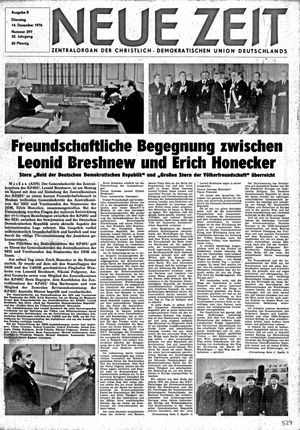 Neue Zeit Online-Archiv vom 14.12.1976