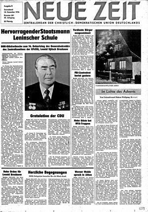Neue Zeit Online-Archiv vom 18.12.1976