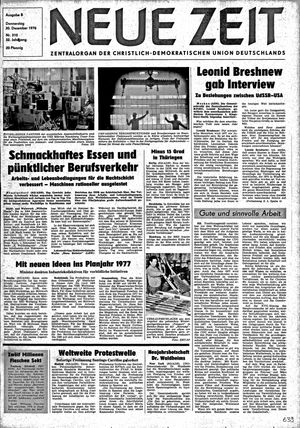 Neue Zeit Online-Archiv vom 30.12.1976