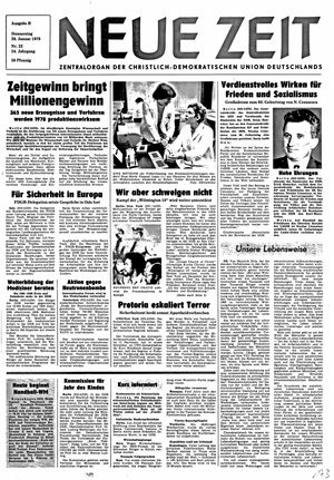 Neue Zeit Online-Archiv vom 26.01.1978
