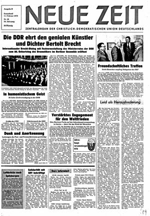 Neue Zeit Online-Archiv vom 11.02.1978