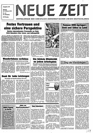 Neue Zeit Online-Archiv vom 20.02.1978