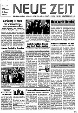 Neue Zeit Online-Archiv vom 27.02.1978
