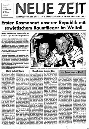 Neue Zeit Online-Archiv vom 27.08.1978