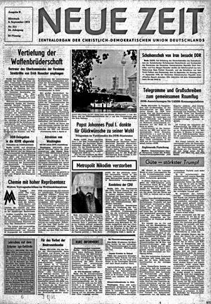 Neue Zeit Online-Archiv vom 06.09.1978