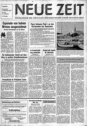 Neue Zeit Online-Archiv vom 09.09.1978