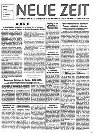 Neue Zeit Online-Archiv vom 15.09.1978