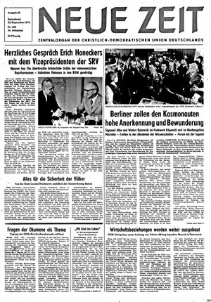 Neue Zeit Online-Archiv vom 23.09.1978