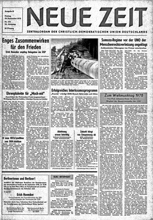 Neue Zeit Online-Archiv vom 29.09.1978