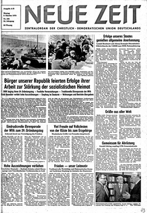 Neue Zeit Online-Archiv vom 09.10.1978