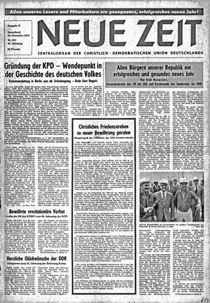 Neue Zeit Online-Archiv vom 30.12.1978